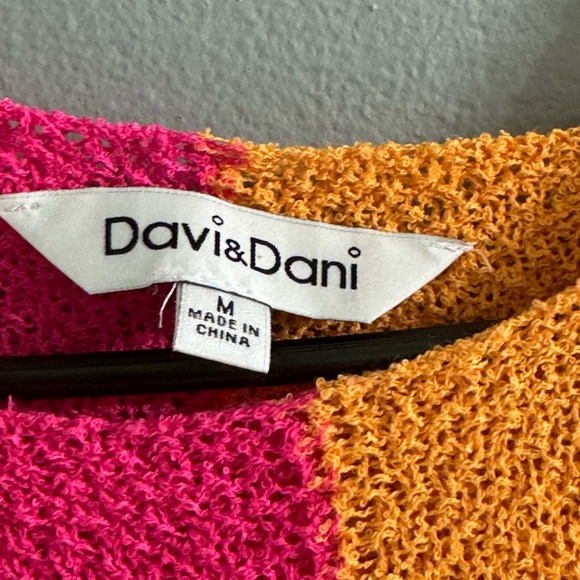 Davi And Dani Color Block Stripe Lightweight Sweater - Picture 6 of 9